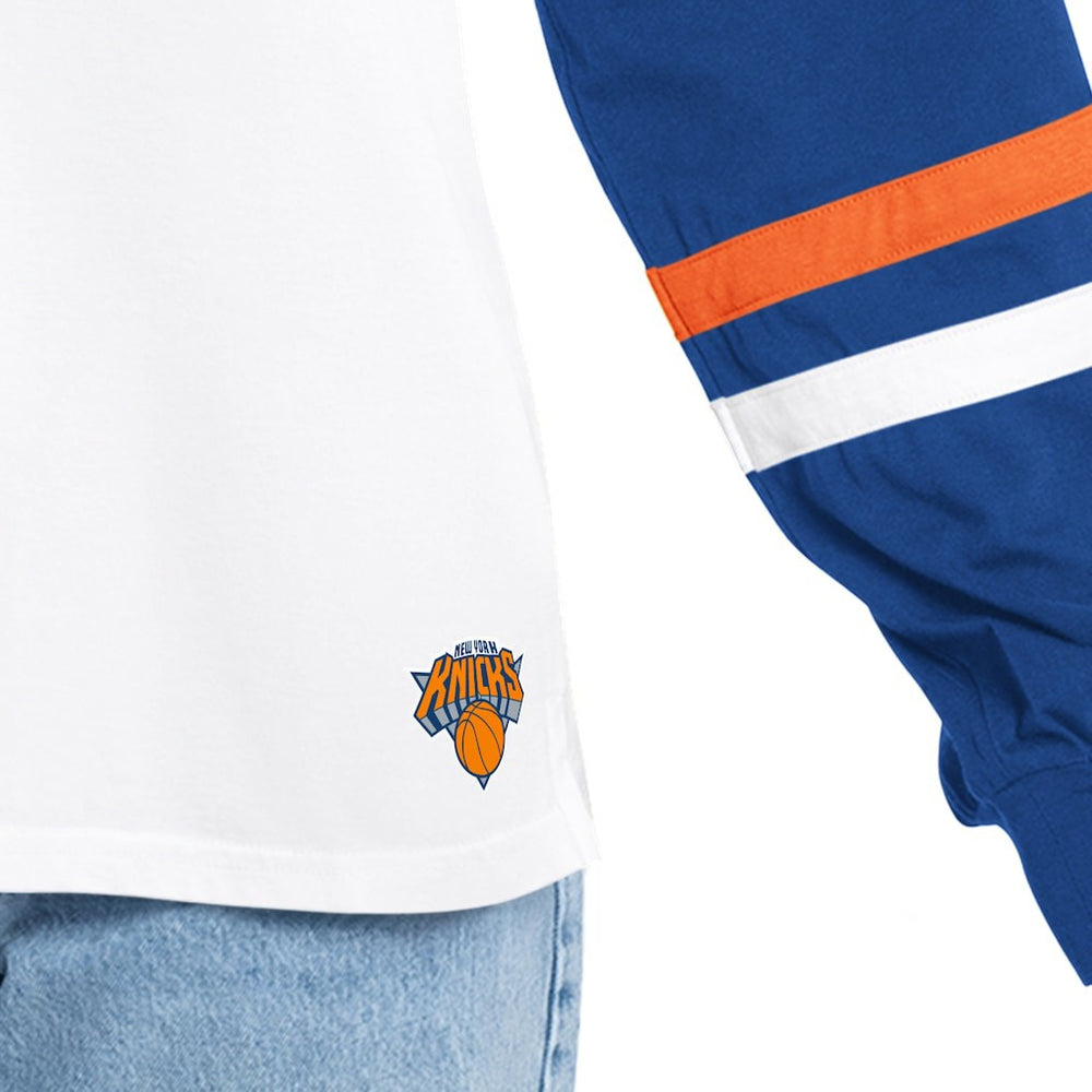 New York Knicks G-III 4Her by Carl Banks Women's Key Player Oversized Hooded Long Sleeve T-Shirt