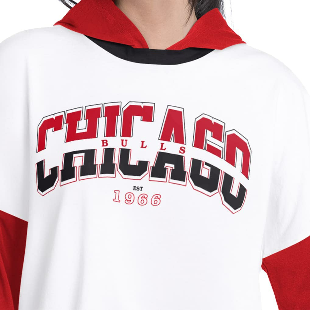 Chicago Bulls G-III 4Her by Carl Banks Women's Key Player Oversized Hooded Long Sleeve T-Shirt sale
