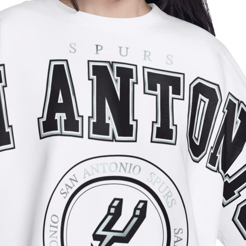 San Antonio Spurs G-III 4Her by Carl Banks Women's Bleachers Cropped French Terry Sweatshirt