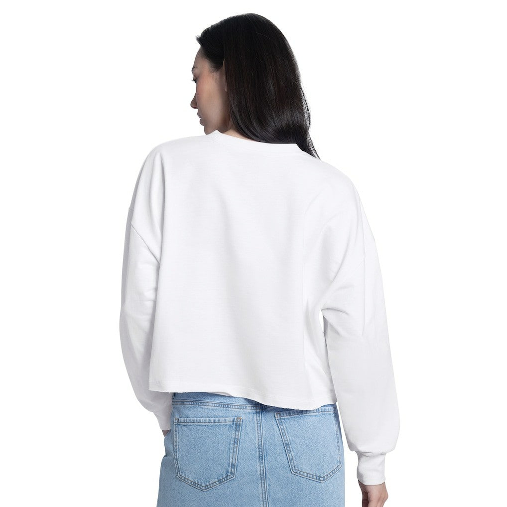 Golden State Warriors G-III 4Her by Carl Banks Women's Bleachers Cropped French Terry Sweatshirt sale