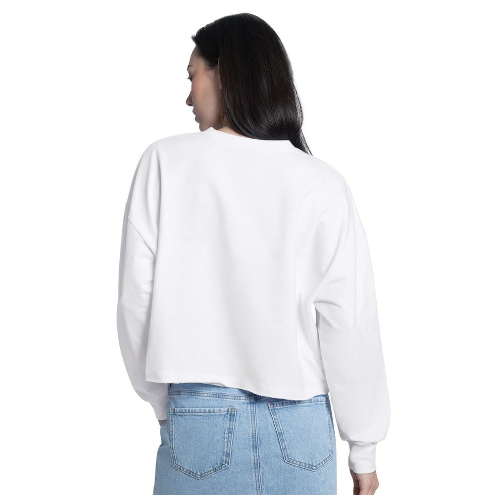 Golden State Warriors G-III 4Her by Carl Banks Women's Bleachers Cropped French Terry Sweatshirt sale
