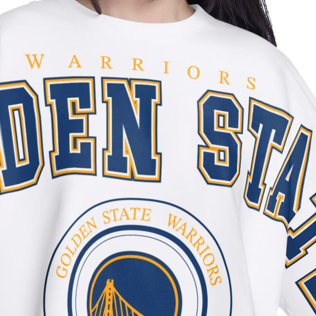 Golden State Warriors G-III 4Her by Carl Banks Women's Bleachers Cropped French Terry Sweatshirt sale