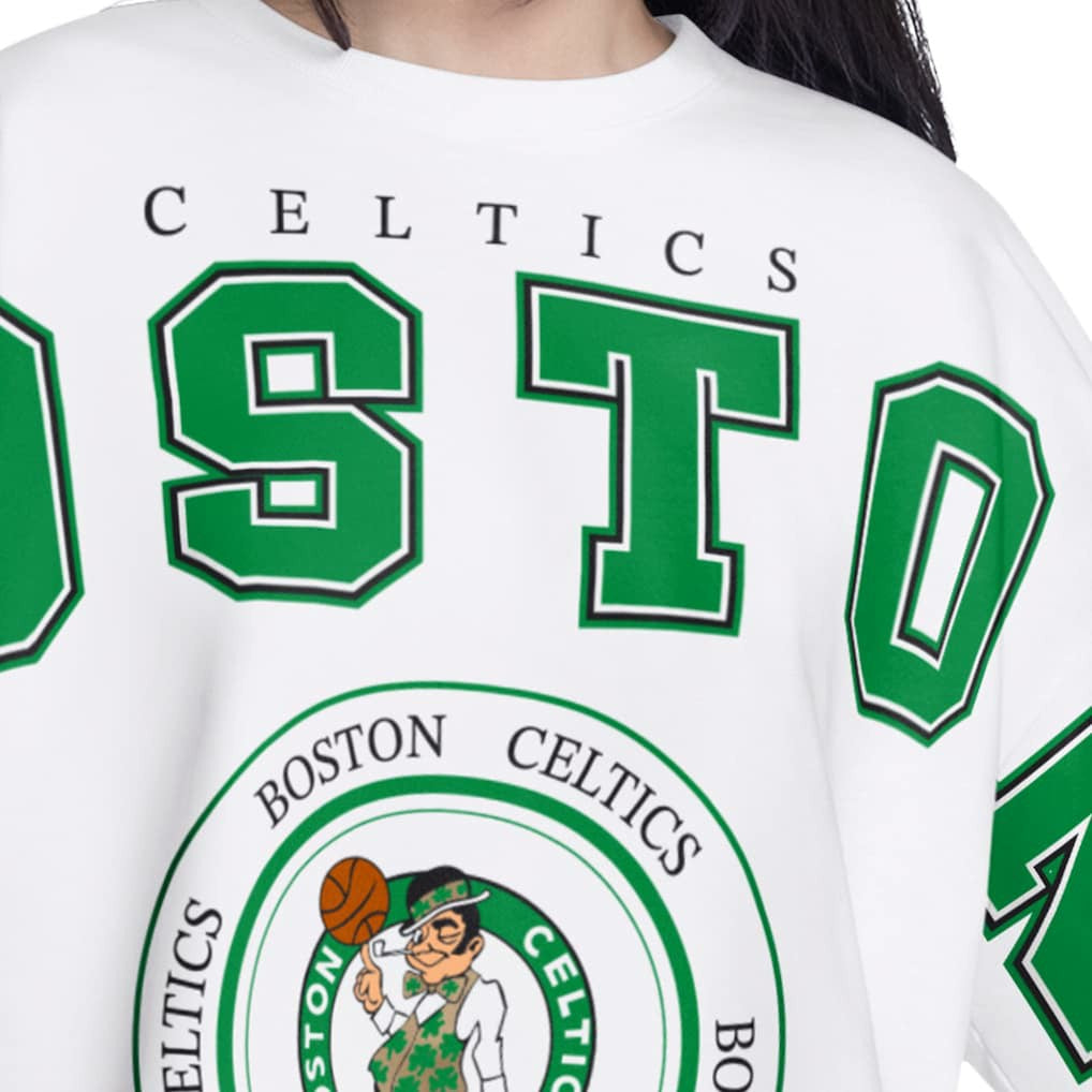Boston Celtics G-III 4Her by Carl Banks Women's Bleachers Cropped French Terry Sweatshirt