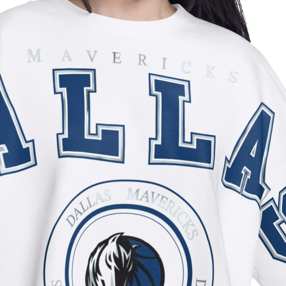Dallas Mavericks G-III 4Her by Carl Banks Women's Bleachers Cropped French Terry Sweatshirt sale
