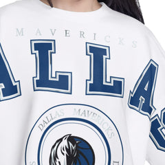 Dallas Mavericks G-III 4Her by Carl Banks Women's Bleachers Cropped French Terry Sweatshirt sale