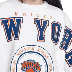 New York Knicks G-III 4Her by Carl Banks Women's Bleachers Cropped French Terry Sweatshirt