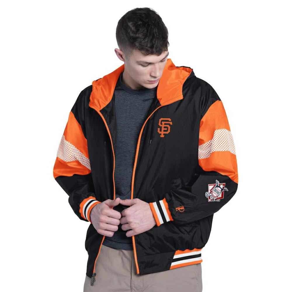 Black/Orange San Francisco Giants Pro Player Legacy Lightweight Full-Zip Hooded Jacket