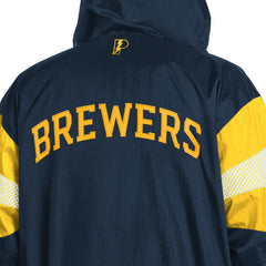 Navy/Gold Milwaukee Brewers Pro Player Legacy Lightweight Full-Zip Hooded Jacket