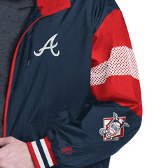 Navy/Red Atlanta Braves Pro Player Legacy Lightweight Full-Zip Hooded Jacket