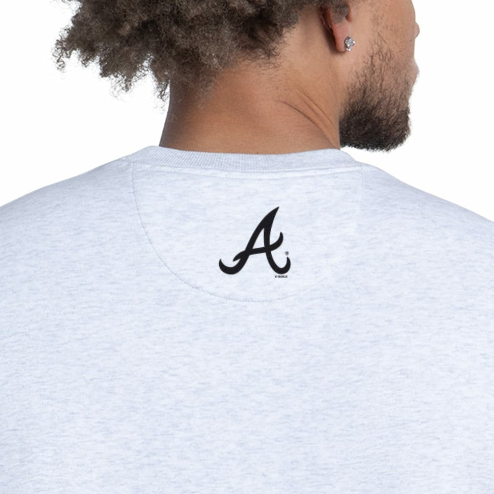 Gray Atlanta Braves Starter Face of Ice Blue French Terry Sweatshirt