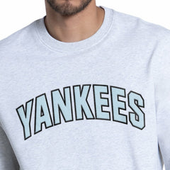 Gray New York Yankees Starter Face of Ice Blue French Terry Sweatshirt