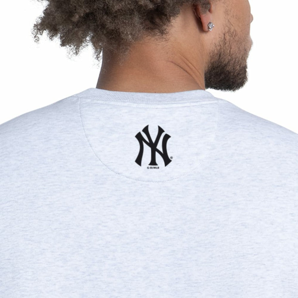 Gray New York Yankees Starter Face of Ice Blue French Terry Sweatshirt