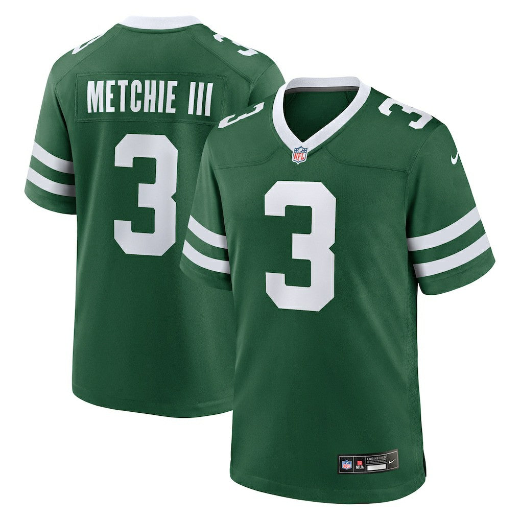 John Metchie III  Team Game Jersey - New York Jets Jerseys
