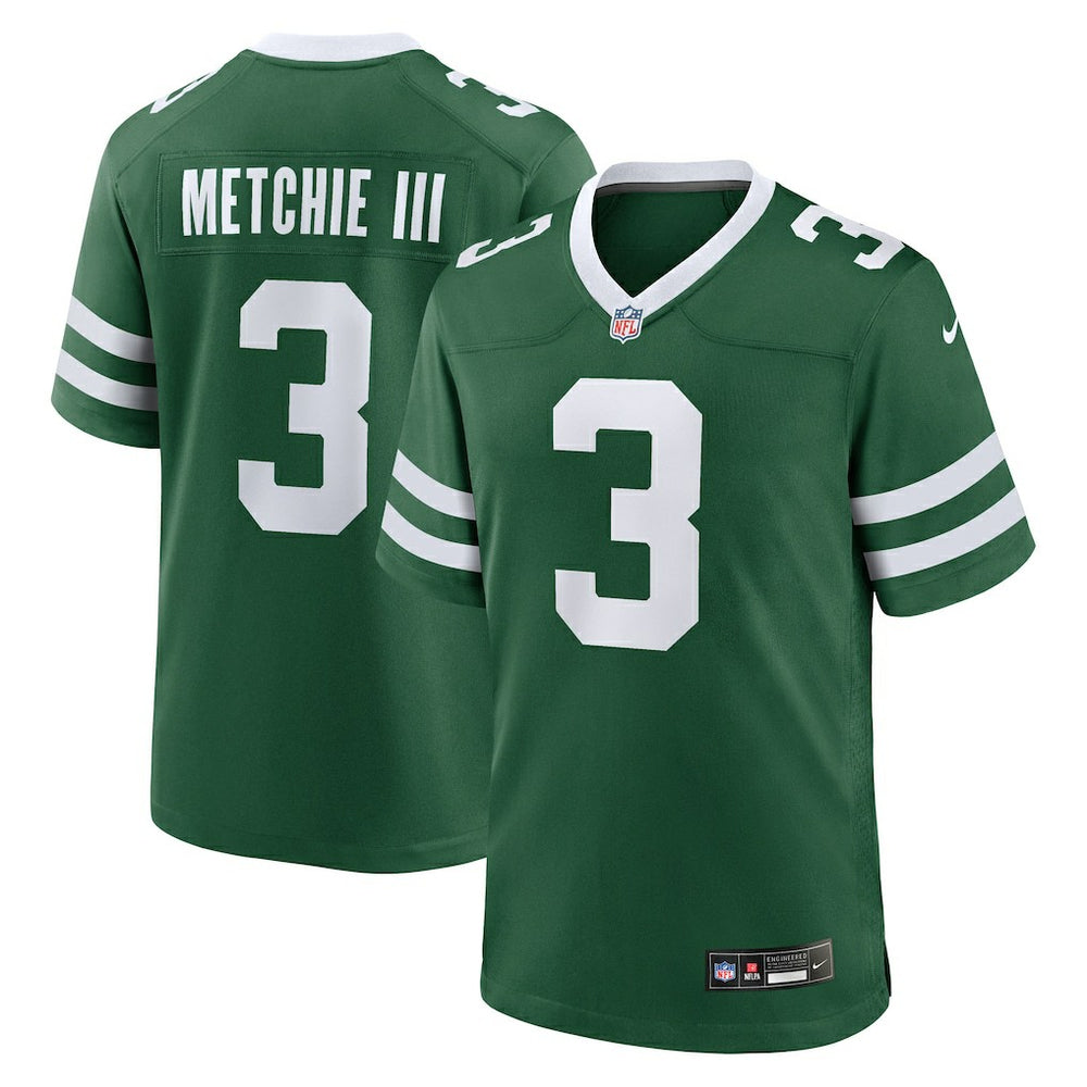 John Metchie III  Team Game Jersey - New York Jets Jerseys