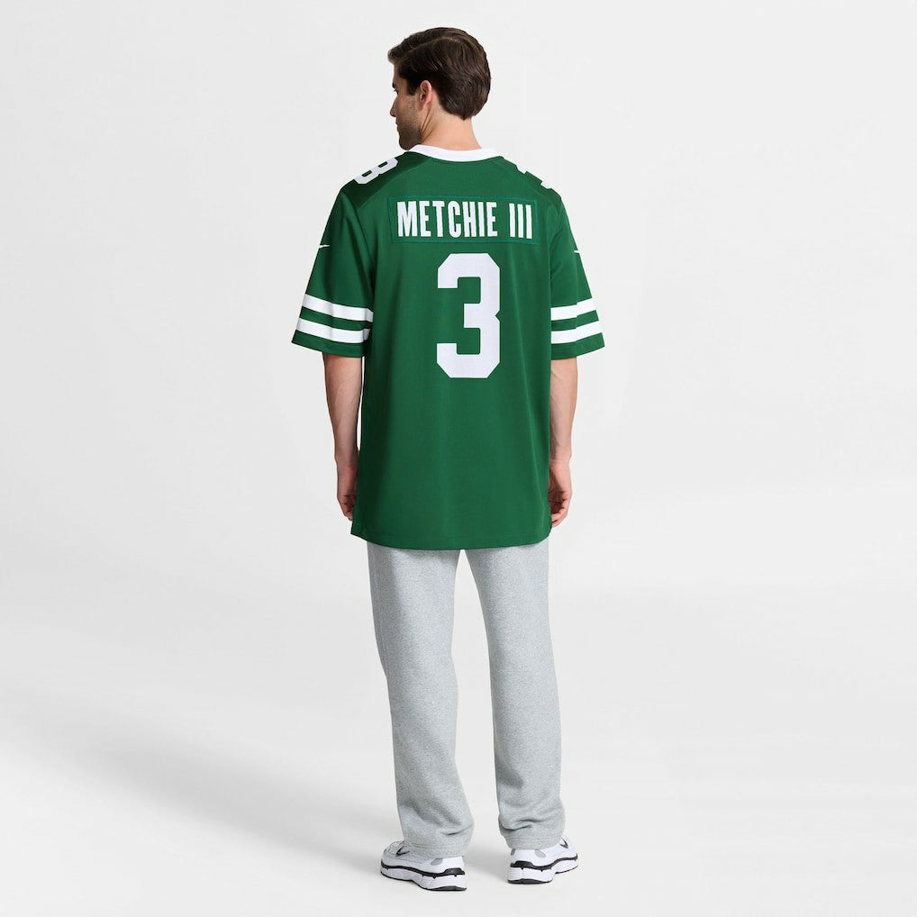 John Metchie III  Team Game Jersey - New York Jets Jerseys