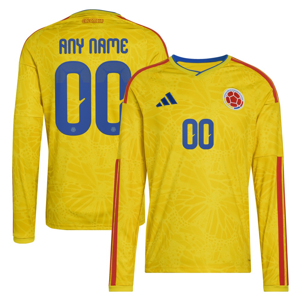 Colombia National Team FIFA x World Cup 2026 Home Replica Long Sleeve Custom Jersey