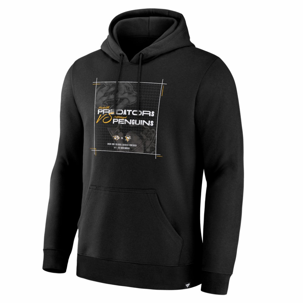 NHL Nashville Predators vs. Pittsburgh Penguins 2025 NHL Global Series Matchup Legacy Hoodie