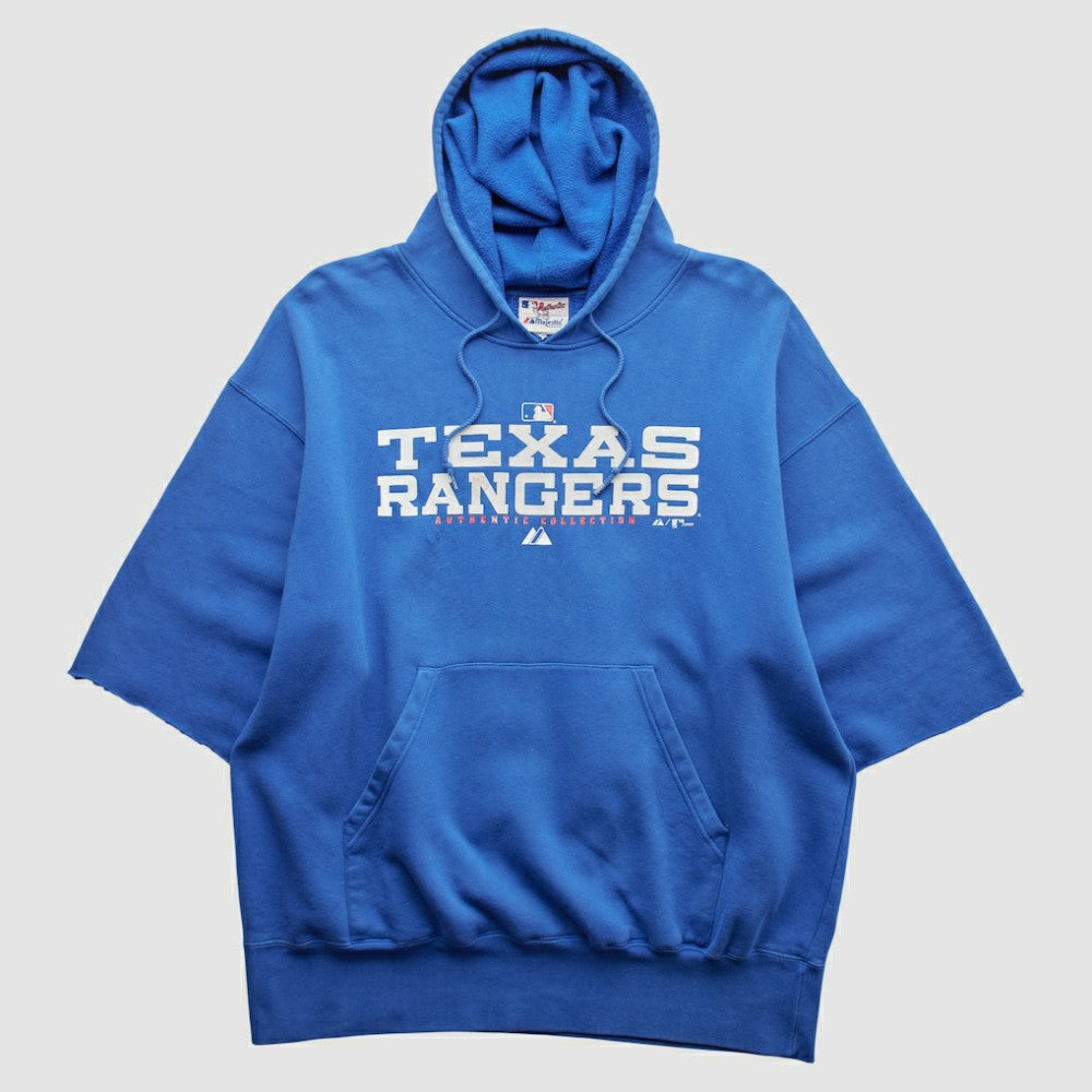 Blue Texas Rangers Majestic 2000s Hooded Pullover Sweatshirt