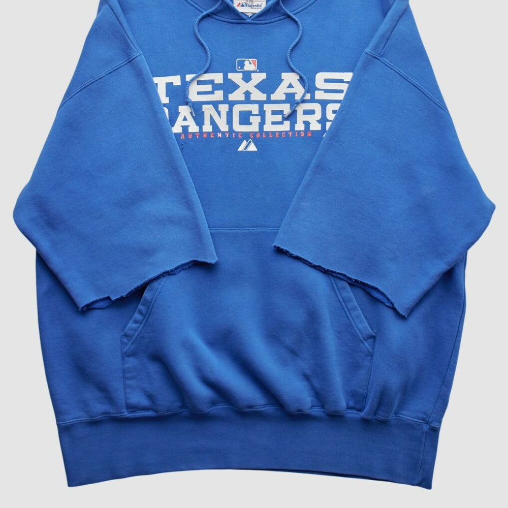 Blue Texas Rangers Majestic 2000s Hooded Pullover Sweatshirt