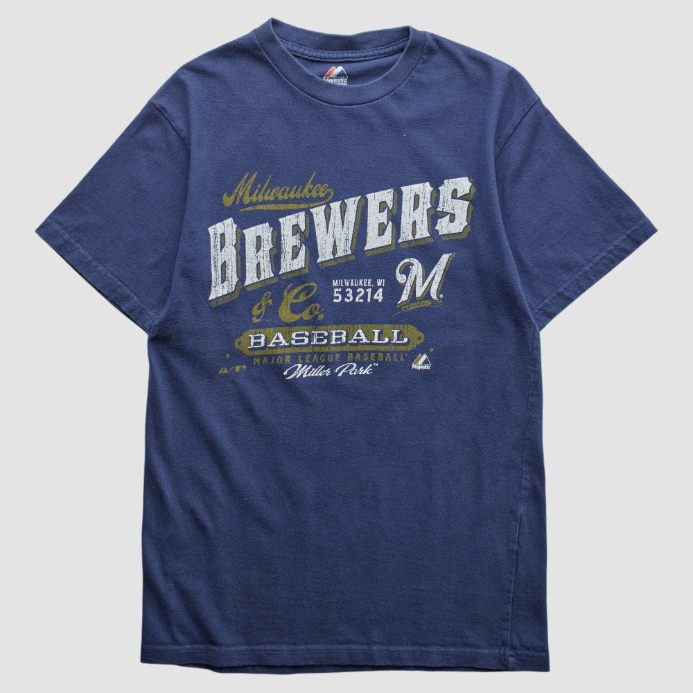 Navy Milwaukee Brewers Majestic 2010s T-shirt