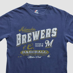 Navy Milwaukee Brewers Majestic 2010s T-shirt