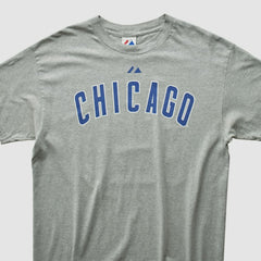 Heather Gray Chicago Cubs Majestic 2010 T-shirt