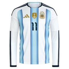 Angel Di Maria Argentina National Team 2026 Home Replica Long Sleeve Jersey