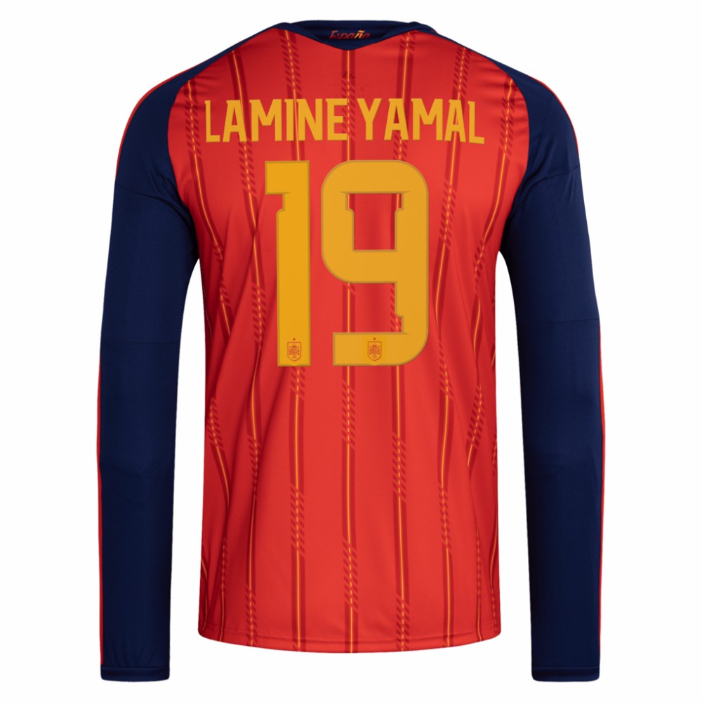 Lamine Yamal Spain National Team 2026 Home Replica Long Sleeve Jersey