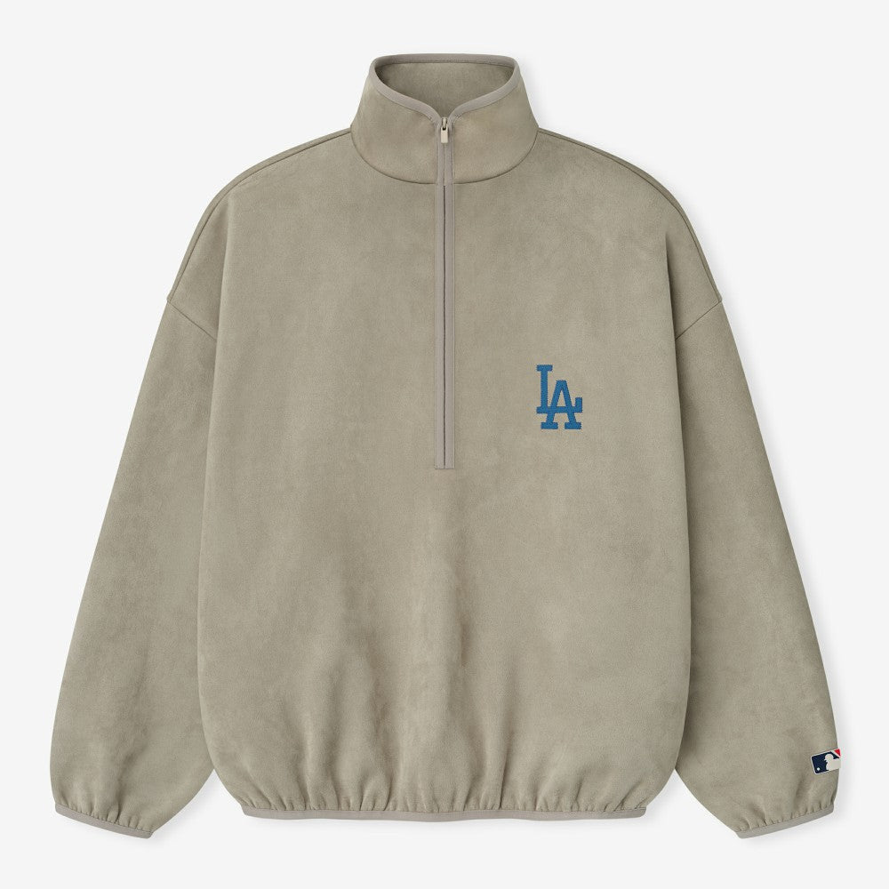 Gray Los Angeles Dodgers Fear of God x MLB Unisex Modern Suede Half-Zip Jacket