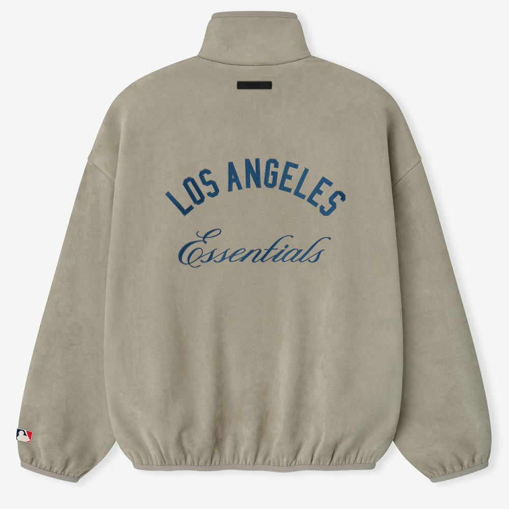 Gray Los Angeles Dodgers Fear of God x MLB Unisex Modern Suede Half-Zip Jacket