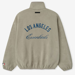 Gray Los Angeles Dodgers Fear of God x MLB Unisex Modern Suede Half-Zip Jacket