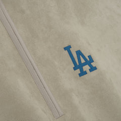 Gray Los Angeles Dodgers Fear of God x MLB Unisex Modern Suede Half-Zip Jacket