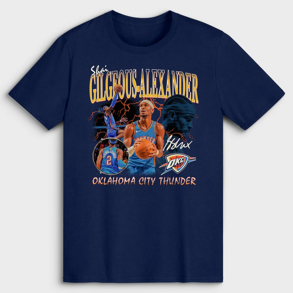 Shai Gilgeous-Alexander Oklahoma City Thunder Player Collage T-Shirt