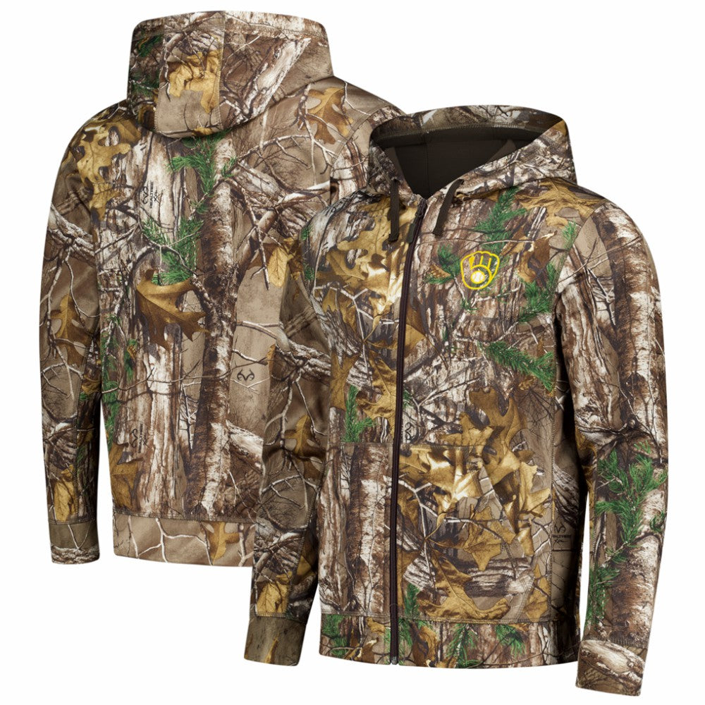 Camo Milwaukee Brewers Dunbrooke Trophy Realtree Full-Zip Hoodie
