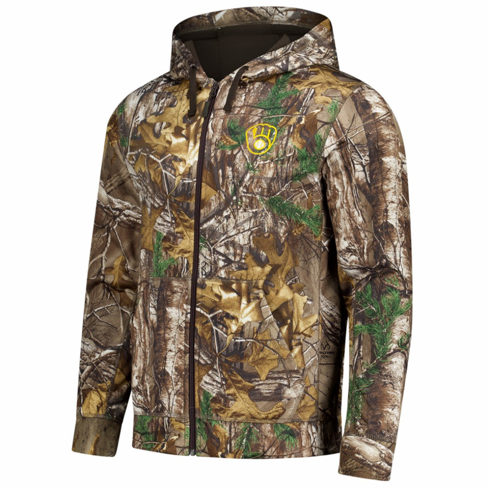 Camo Milwaukee Brewers Dunbrooke Trophy Realtree Full-Zip Hoodie