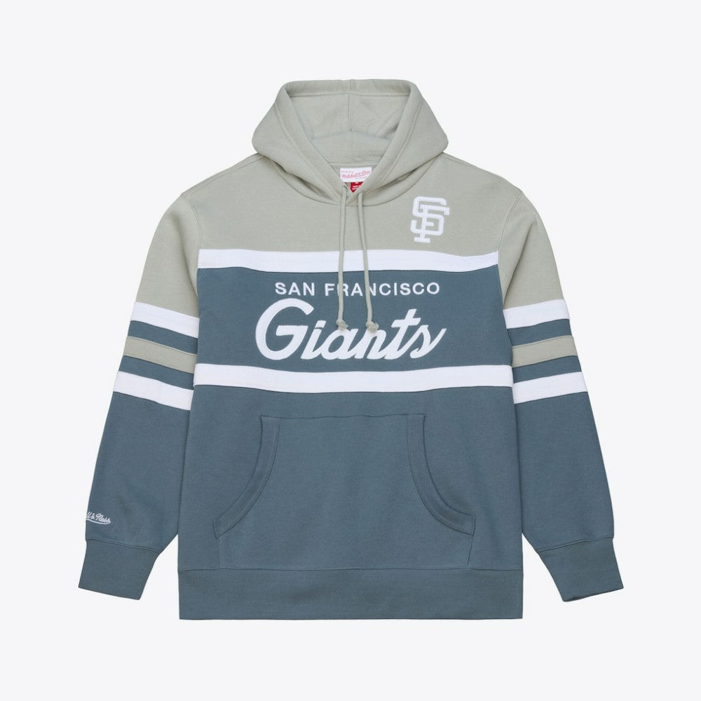 Gray San Francisco Giants Mitchell & Ness Cooperstown Collection Thunderstorm Head Coach Hoodie