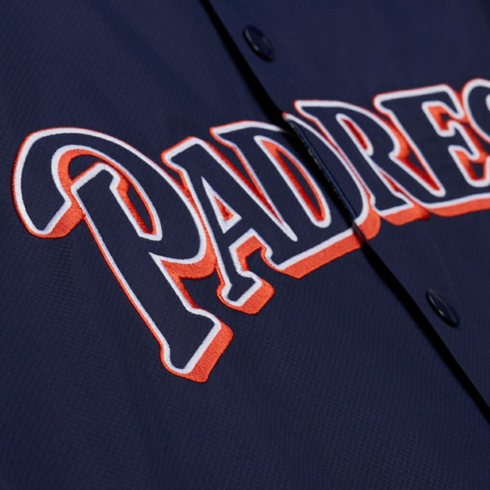 Navy San Diego Padres Mitchell & Ness Full-Snap Hooded Coaches Jacket