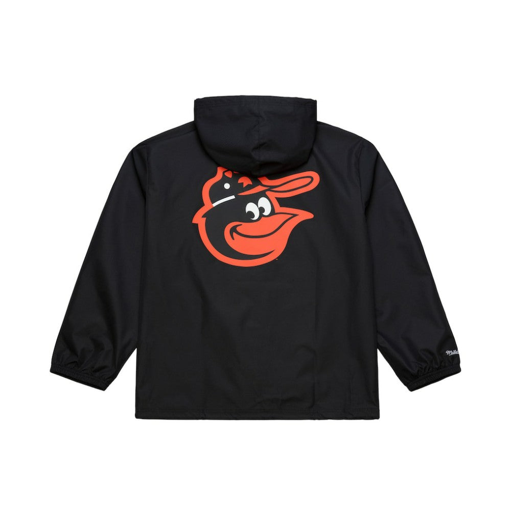 Black Baltimore Orioles Mitchell & Ness Full-Snap Hooded Coaches Jacket