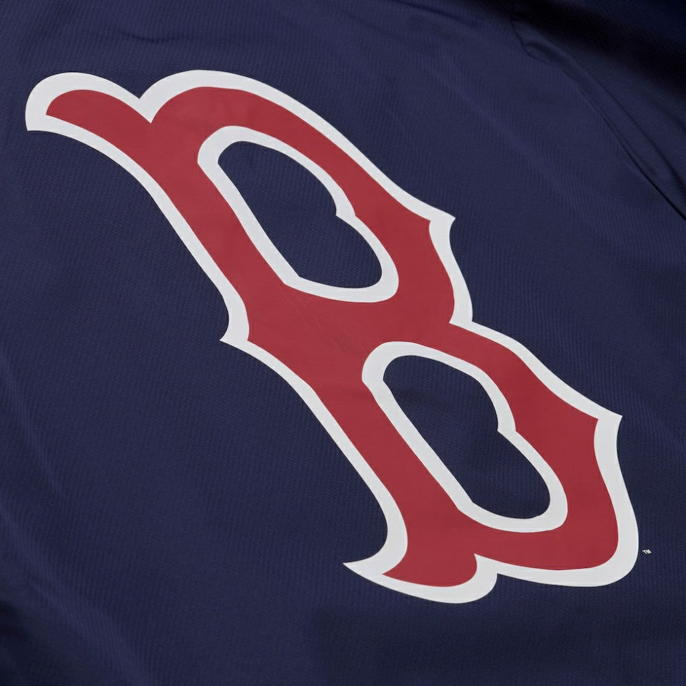 Navy Boston Red Sox Mitchell & Ness Full-Snap Hooded Coaches Jacket