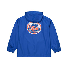 Royal New York Mets Mitchell & Ness Full-Snap Hooded Coaches Jacket
