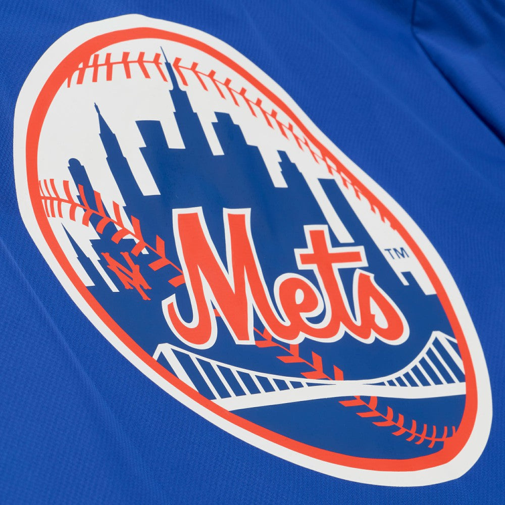 Royal New York Mets Mitchell & Ness Full-Snap Hooded Coaches Jacket