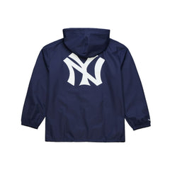 Navy New York Yankees Mitchell & Ness Full-Snap Hooded Coaches Jacket