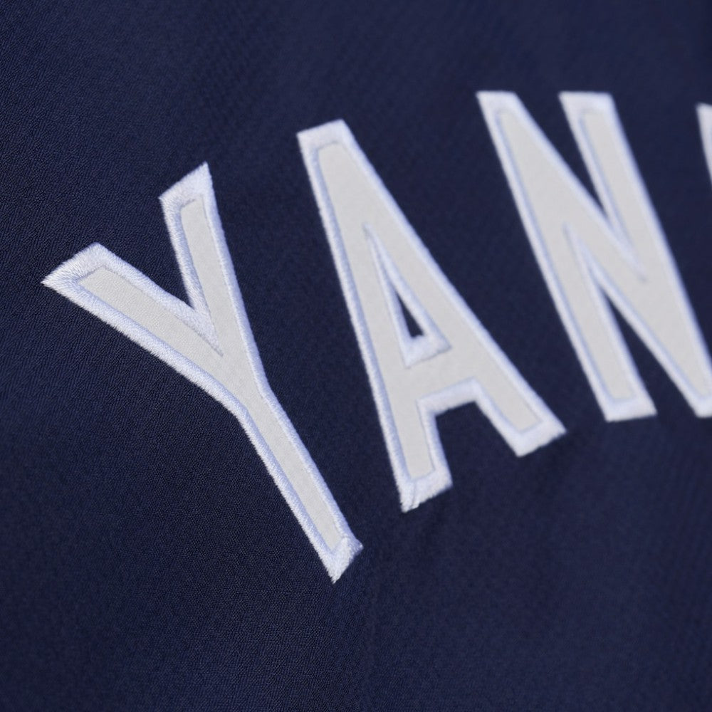 Navy New York Yankees Mitchell & Ness Full-Snap Hooded Coaches Jacket