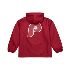 Red Philadelphia Phillies Mitchell & Ness Full-Snap Hooded Coaches Jacket