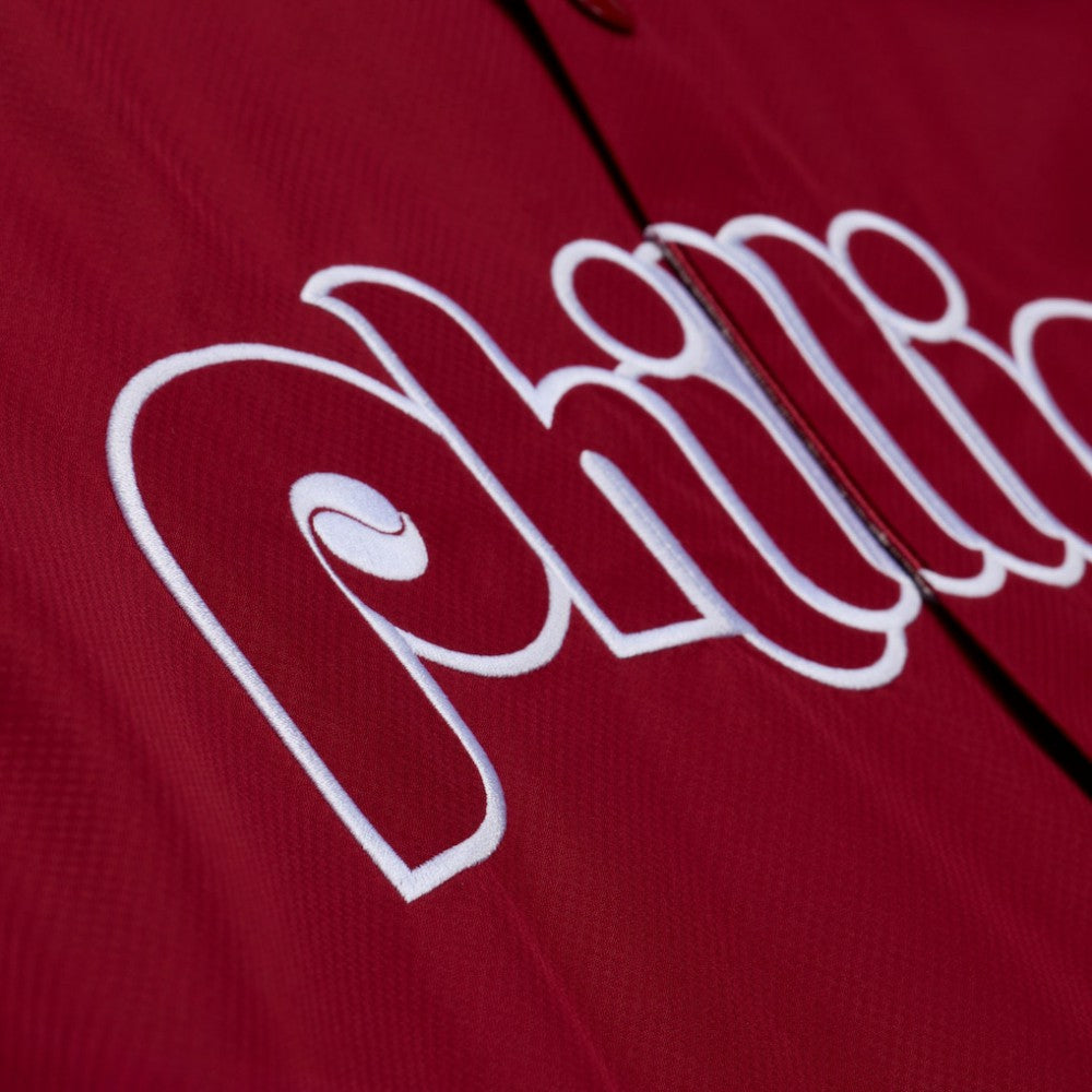 Red Philadelphia Phillies Mitchell & Ness Full-Snap Hooded Coaches Jacket