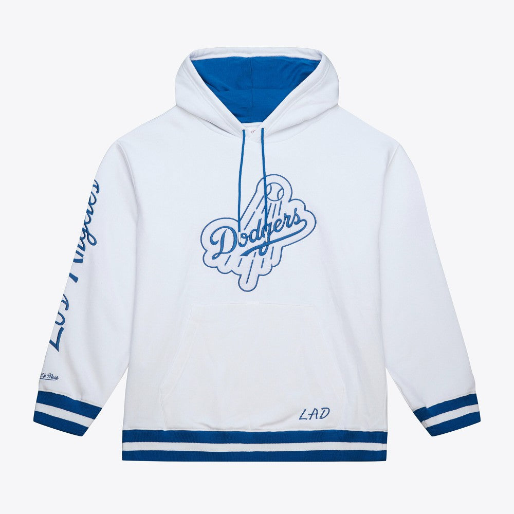 White Los Angeles Dodgers Mitchell & Ness Cooperstown Collection Fleece Hoodie