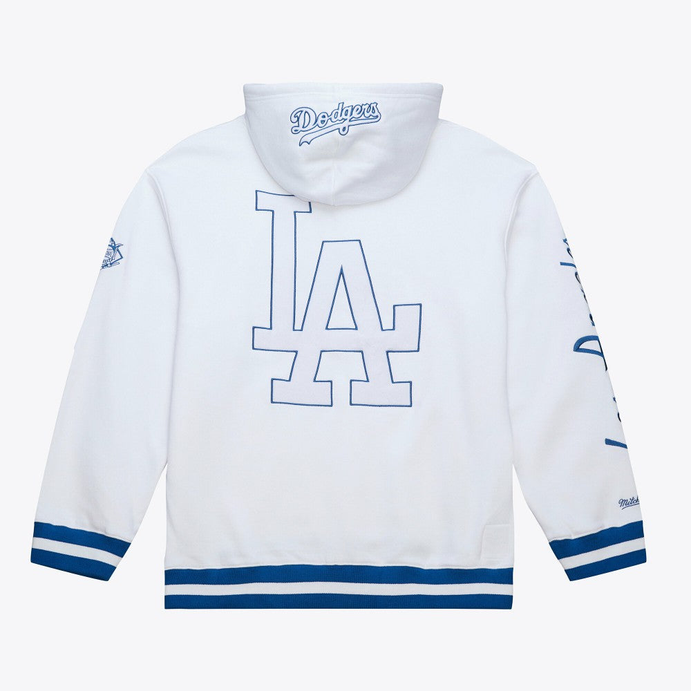 White Los Angeles Dodgers Mitchell & Ness Cooperstown Collection Fleece Hoodie