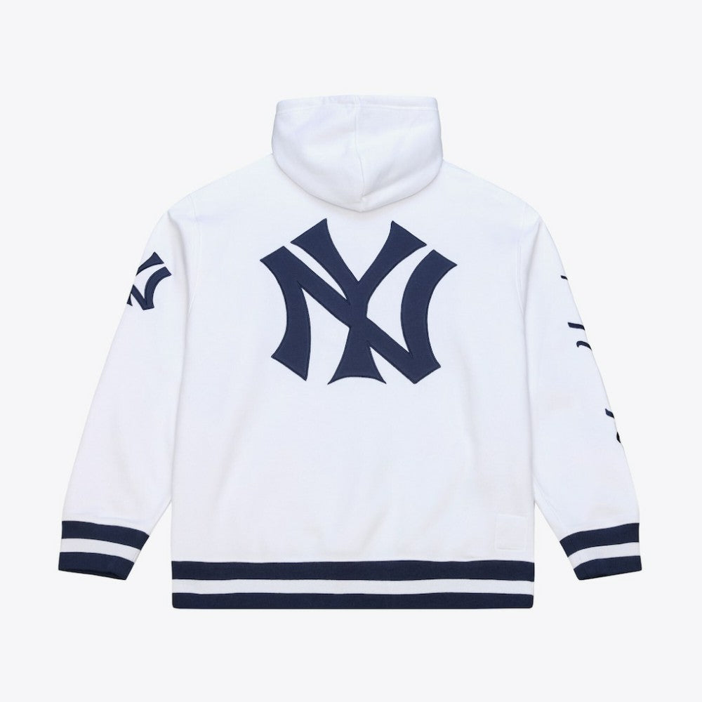 White New York Yankees Mitchell & Ness Cooperstown Collection Fleece Hoodie