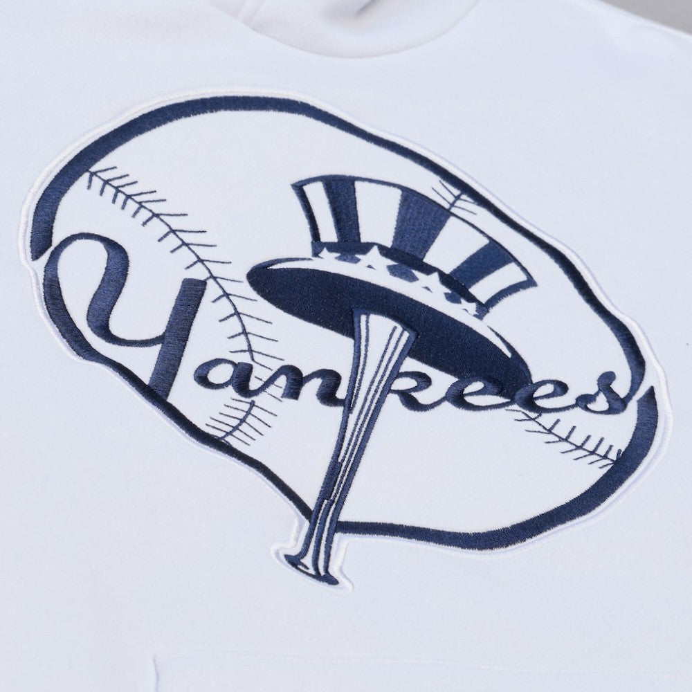White New York Yankees Mitchell & Ness Cooperstown Collection Fleece Hoodie