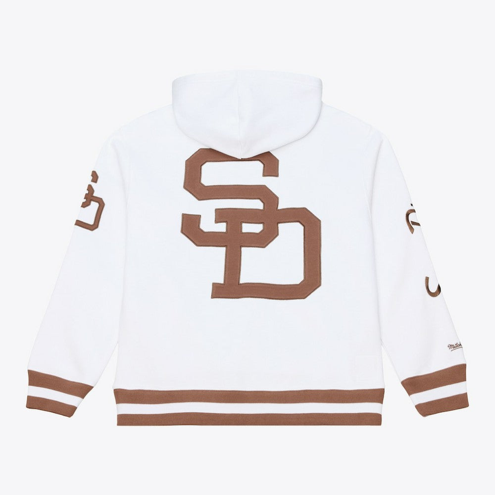 White San Diego Padres Mitchell & Ness Cooperstown Collection Fleece Hoodie